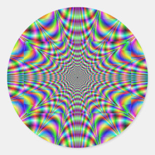 Adesivo Redondo throbbing - ilusão óptica