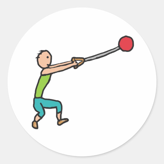 Adesivo Redondo Throw de Hammer (Frente)