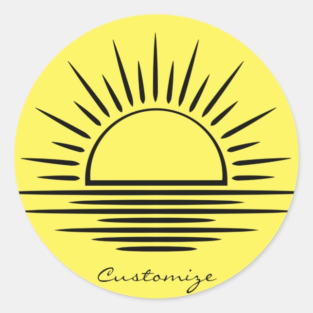 Adesivo Redondo Thunder_Cove de Reflexão Sunrise/Sunset (Frente)