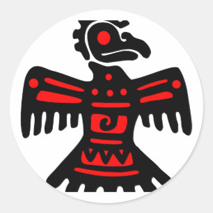 Adesivo Redondo Thunderbird asteca