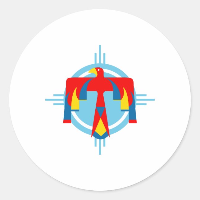 Adesivo Redondo Thunderbird indiano (Frente)