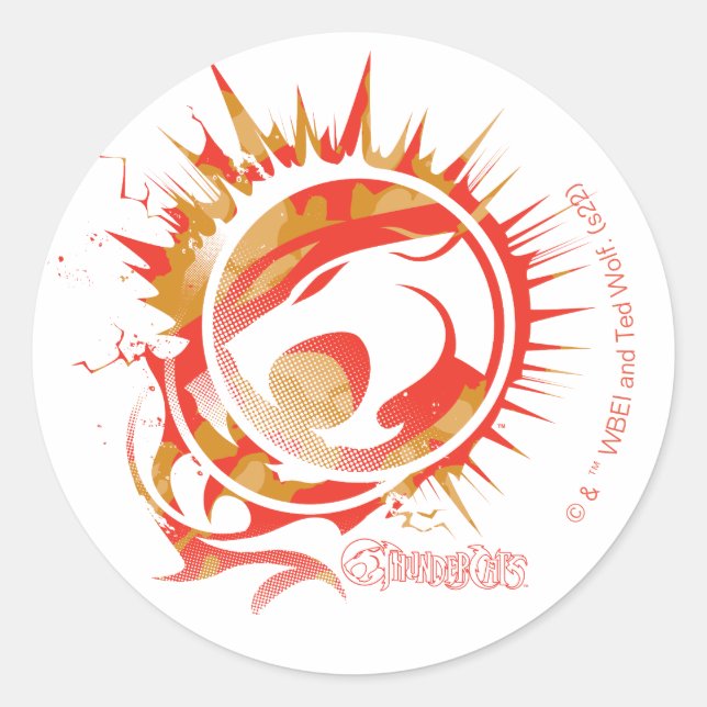 Adesivo Redondo ThunderCats | Explosive Logo Graphic (Frente)