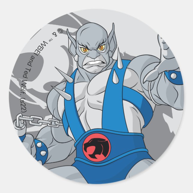 Adesivo Redondo ThunderCats | Panthro Character Graphic (Frente)