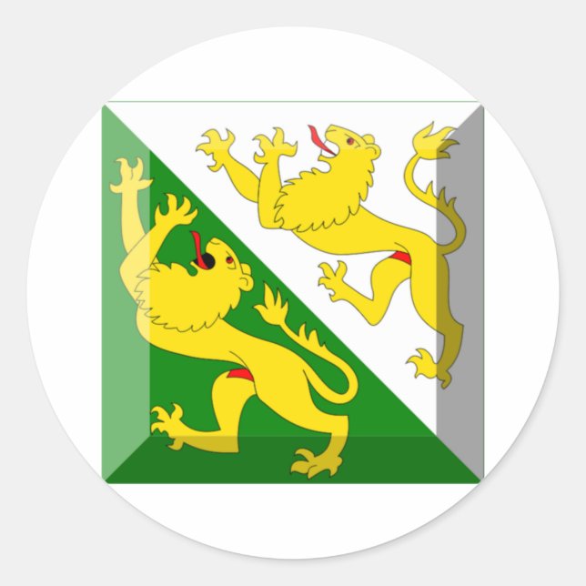 Adesivo Redondo Thurgau Flag Gem (Frente)