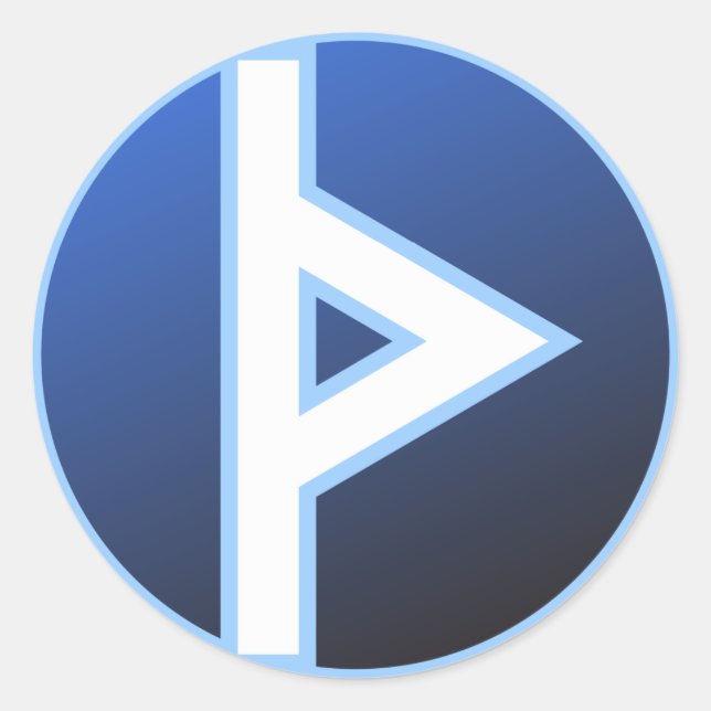 Adesivo Redondo Thurisaz Thurs Thorn Rune (Frente)