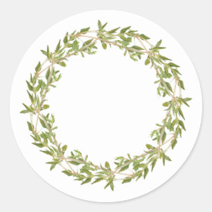 Adesivo Redondo THYY WREATH Vinhetas grandes redondas