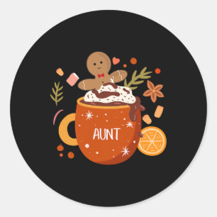 Adesivo Redondo Tia Cocoa Gingerpão Cookie Cristo de chocolate que