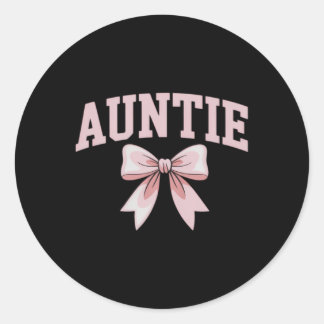 Adesivo Redondo Tia Coquete Bow Rosa Dia das Mães Tia