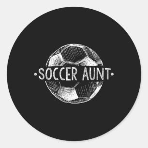 Adesivo Redondo Tia de Futebol Família Presente de Jogador de Equi
