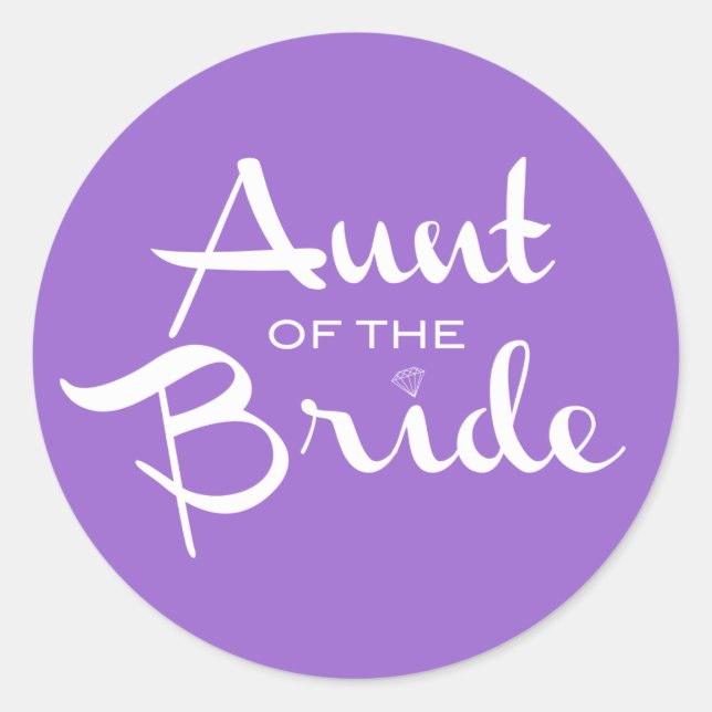 Adesivo Redondo Tia do Script Retroativo da Noiva (Frente)