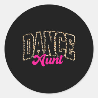 Adesivo Redondo Tia Leopard Dançando Tia da Vida Meninas