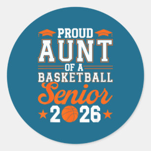 Adesivo Redondo Tia Orgulhosa Basquete Senior 2026
