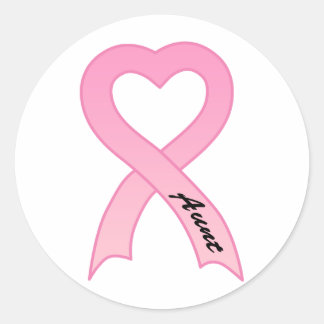 Adesivo Redondo Tia Pink Ribbon Sticker