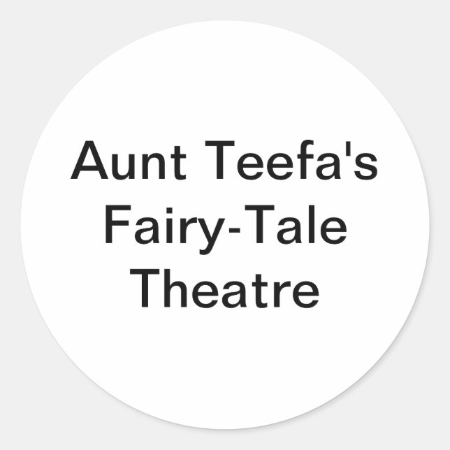 Adesivo Redondo Tia Teefa Fairy-Tale Hankamer Artjunkhaus Comic (Frente)