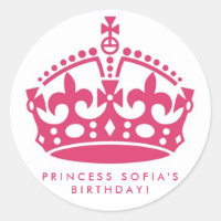 Tiara Favor da Princesa Rosa, Stickers