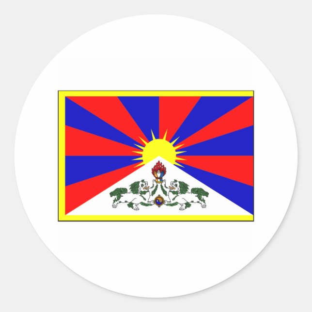 Adesivo Redondo Tibet FLAG Internacional (Frente)