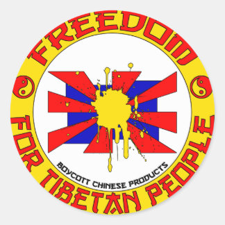 Adesivo Redondo tibet livre
