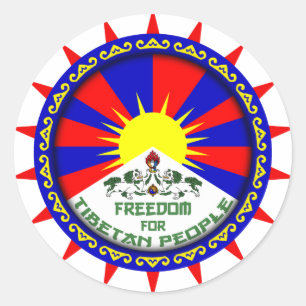 Adesivo Redondo tibet livre