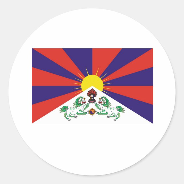 ADESIVO REDONDO TIBETAN FLAG (Frente)