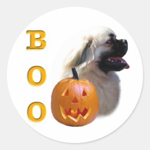 Adesivo Redondo Tibetano Spaniel Boo