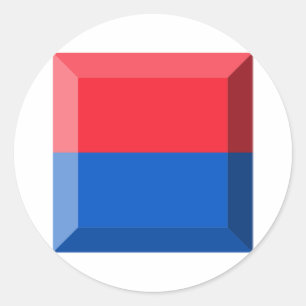 Adesivo Redondo Ticino Flag Gem