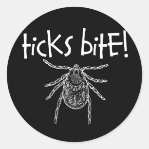 Adesivo Redondo Ticks Bite!