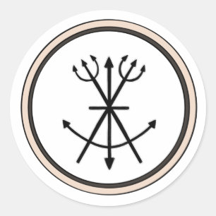 Adesivo Redondo Tidentes, lanças e arpões