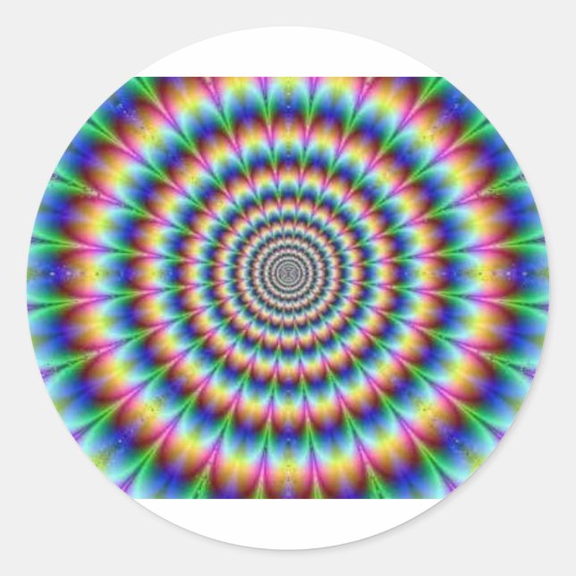 Adesivo Redondo Tie Die Vortex (Frente)