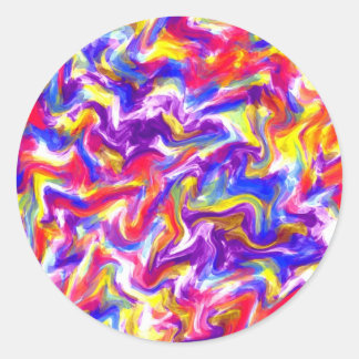 Adesivo Redondo Tie Dye