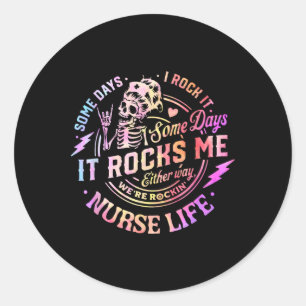 Adesivo Redondo Tie Dye Alguns Dias Eu Agito Alguns Dias Isso Me E