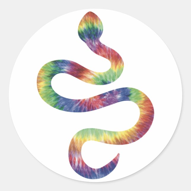 Adesivo Redondo Tie Dye Cobra Sticker (Frente)