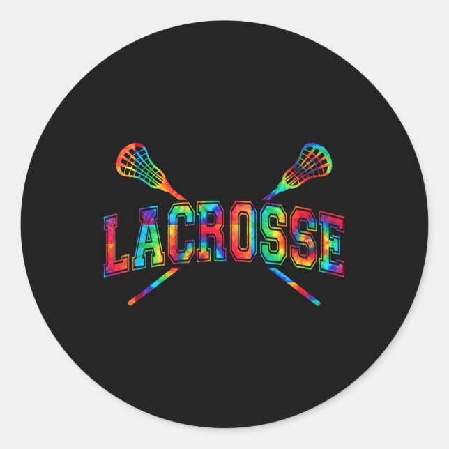 Adesivo Redondo Tie-dye Crossed Sticks Legal Lax Gear Boys (Frente)