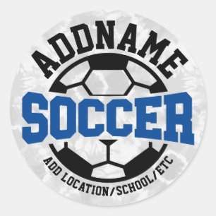 Adesivo Redondo Tie-Dye da Equipe do Jogador de Futebol do ADD Per