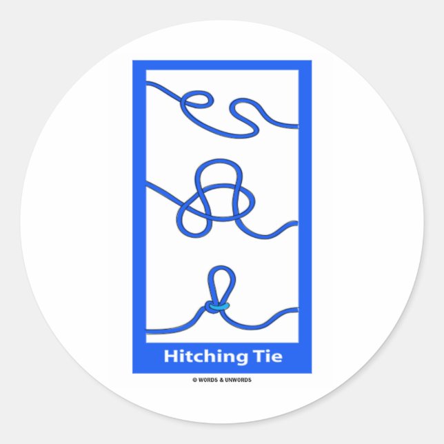 Adesivo Redondo Tie Hitching (Knotologia) (Frente)