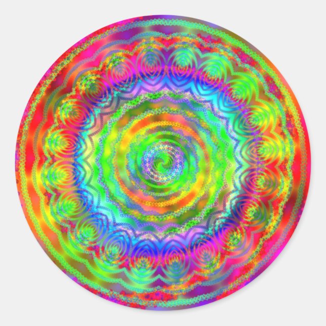 Adesivo Redondo Tiedye Target (Frente)