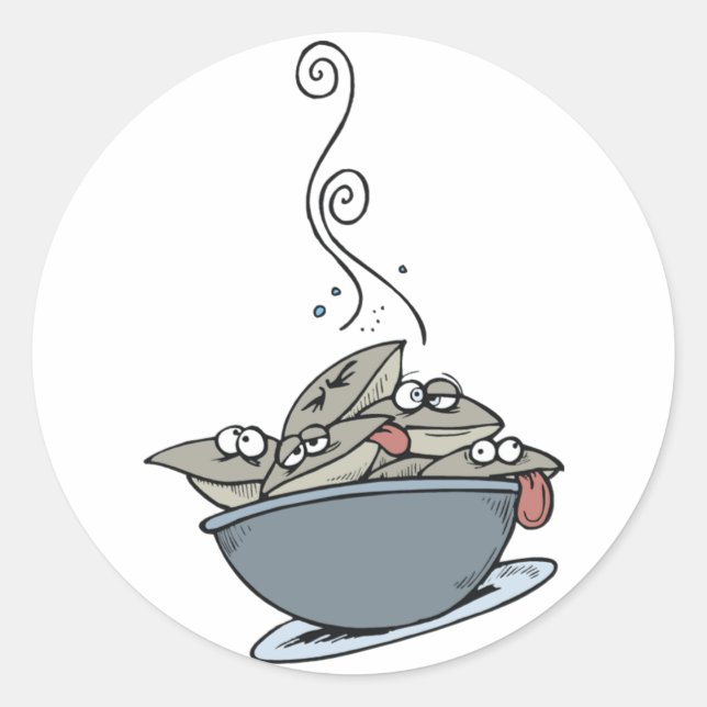 Adesivo Redondo Tigela de Clams (Frente)