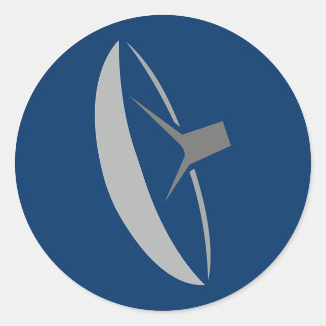 Adesivo Redondo Tigela de satélite sattelite dish (Frente)