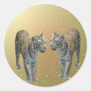 Adesivo Redondo Tiger Buddies Sticker