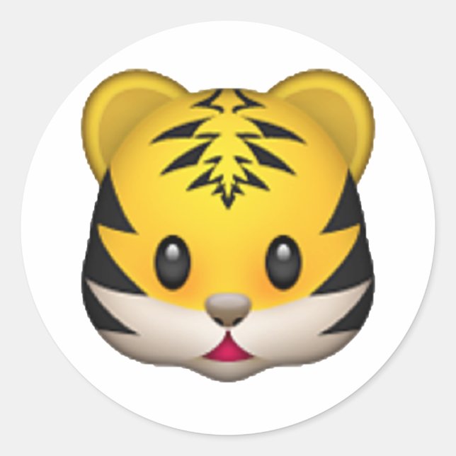 Adesivo Redondo Tiger - Emoji (Frente)