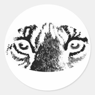 Adesivo Redondo Tiger Eyes jGibney O MUSEUM Zazzle Gifts