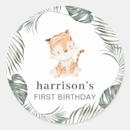 Adesivo Redondo Tiger Greenery Round