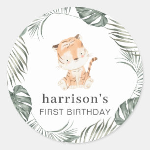 Adesivo Redondo Tiger Greenery Round