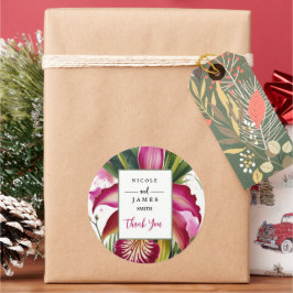 Adesivo Redondo Tiger Lily Elegant Floral