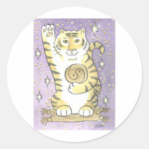 Adesivo Redondo Tiger Luck