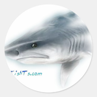 Adesivo Redondo Tiger Shark Head