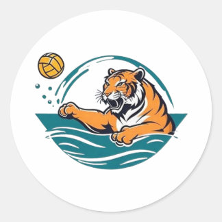 Adesivo Redondo Tiger Sticker