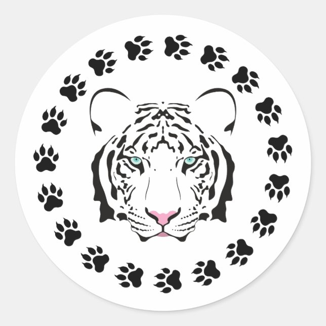 Adesivo Redondo Tiger Sticker (Frente)