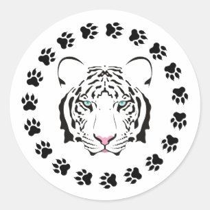 Adesivo Redondo Tiger Sticker
