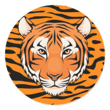 Tiger Sticker (Círculo) - Tigres selvagens!
