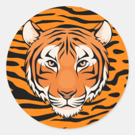 Adesivo Redondo Tiger Sticker (Círculo) - Tigres selvagens!